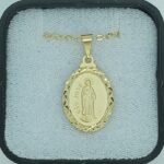 Fio c/ Medalha Diamantada Oval 18MM Latão São José Ouro - Image 2