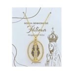 Fio Banhado a Ouro 18K Oval c/Zircónias - Nossa Senhora das Graças