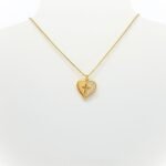 Fio Banhado a Ouro 18K, Coração c/Cruz Recortada com Zircónias - Image 2