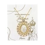 Fio Banhado a Ouro 18K Oval c/Medalha em Pérola e Zircónias - Nossa Senhora das Graças