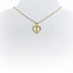 Fio Banhado a Ouro 18K em Coração c/Zircónias - Fátima - Image 2