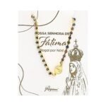 Pulseira Banhada a Ouro 18K c/strass multicolor e Medalha - Fátima