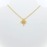 Fio Banhado a Ouro 18K c/Cruz e Coração c/Zircónias - Image 2