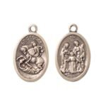 Medalha de Metal Oval S.Jorge/S.Família 2.7cm