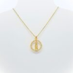 Fio Banhado a Ouro 18K c/Estrelinhas e Zircónias - Nossa Senhora de Fátima - Image 2