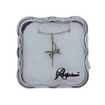 Fio em Aço Prateado, Cruz Fé,2x1cm