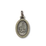 Medalha de Metal Lapidada Oval,Aparição/Sagrado Coração de Jesus,19x11mm