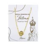 Pulseira Banhada a Ouro 18K c/Medalha Nossa Senhora de Fátima