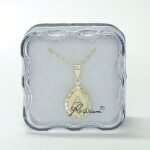 Fio Medalha Diamantada 15MM Nossa Senhora Milagrosa Folheado Dourado