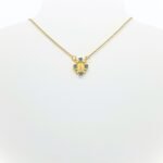 Fio Banhado a Ouro 18K c/ Medalha Oval com Zircónias - Nossa Senhora de Fátima - Image 2