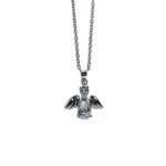 Fio Semi Jóia Prata c/ Anjo c/Brilhantes Zircônia cúbica, 1.8cm