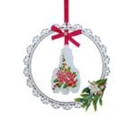 Moldura em MDF c/Nossa Senhora de Fátima, pintada à mão, 16cm