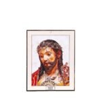 Quadro em Madeira c/Santo Cristo, 13cmx10cm