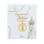 Fio Banhado a Ouro 18K c/Estrelinhas e Zircónias - Nossa Senhora de Fátima