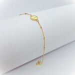 Pulseira Banhada a Ouro 18K c/Medalha Nossa Senhora de Fátima - Image 2