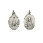 Medalha de Metal Oval Aparição/Sagrado Coração de jesus, 2.6cm