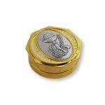 Caixa de Metal Hexagonal Dourada, Comunhão 4x4x1.50cm - Image 2