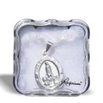 Medalha folheada prata - oval (grande)Aparição de Fátima