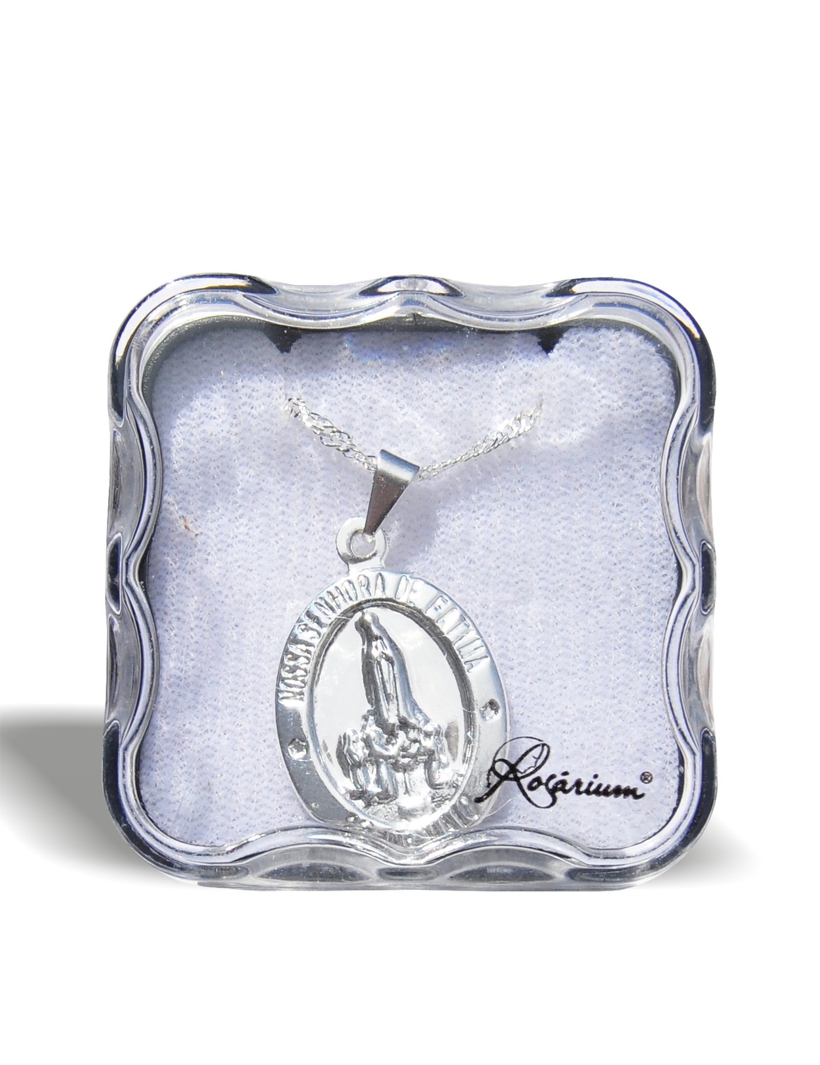 1884418612_MF_589.jpg Medalha folheada prata - oval (grande)Aparição de Fátima - Image 1