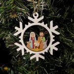 Adorno de Madeira Floco de Neve, Coleção Lello&Lilla-Presépio s/fundo - Image 3