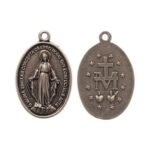 Medalha Metal Oval Nossa Senhora Milagrosa 2.7cm
