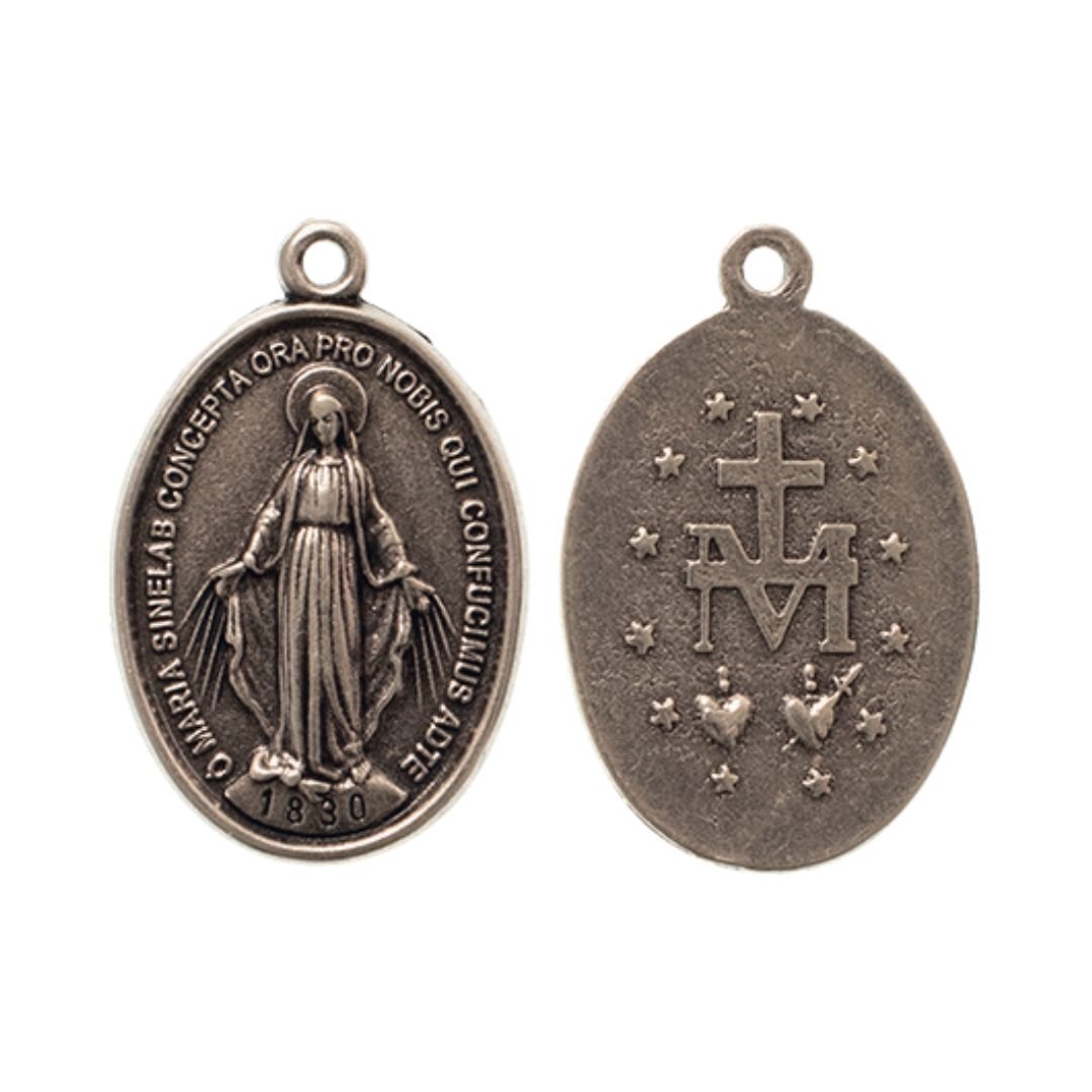 1999481412_MD501_____0_22.jpg Medalha Metal Oval Nossa Senhora Milagrosa 2.7cm - Image 1
