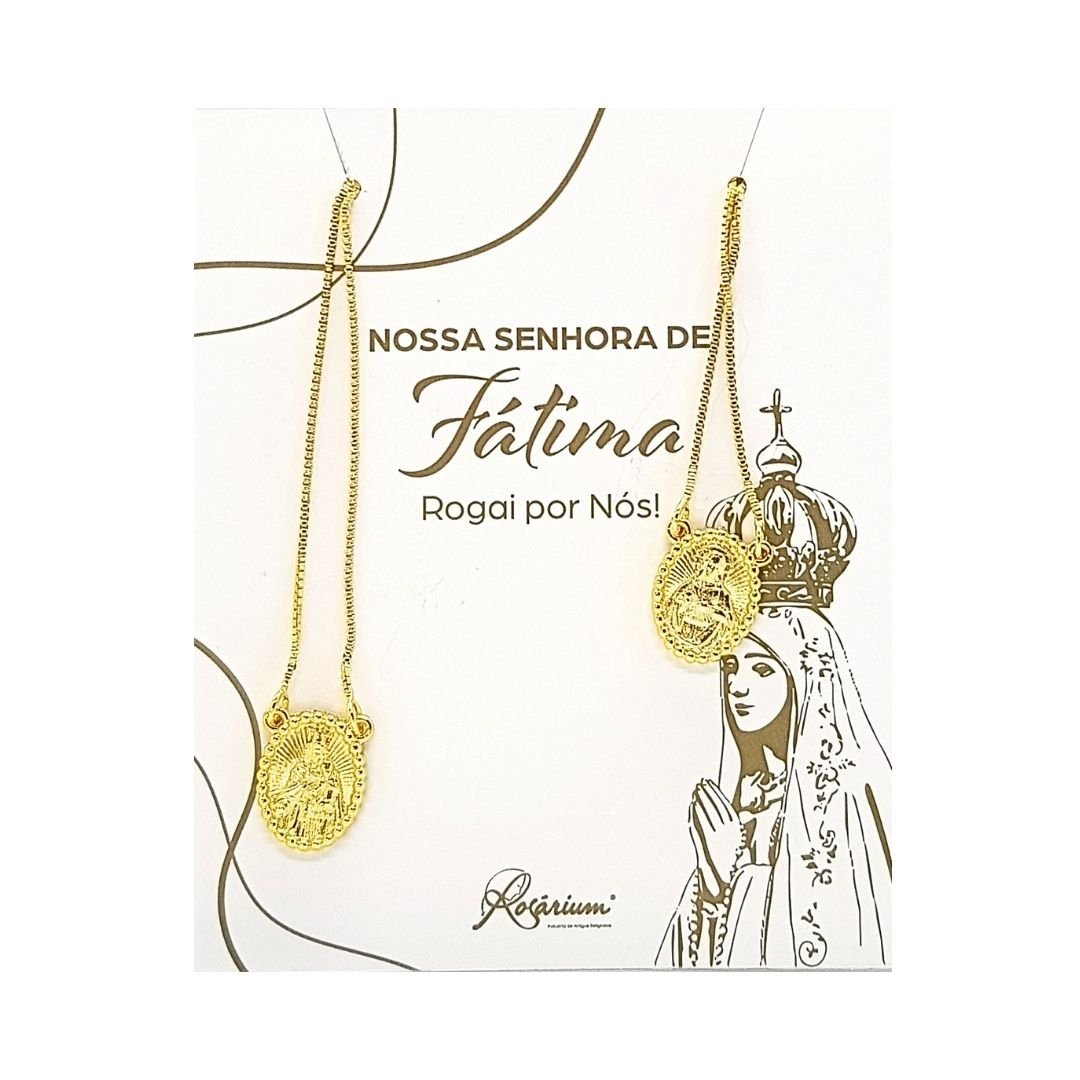 2184913488_FIO2184NV_______6_80.jpg Fio Escapulário Banhado a Ouro 18K - Nossa Senhora do Carmo e Sagrado Coração De Jesus - Image 1