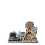 Placa em Madeira Recortada,Santo Cristo, 11x8