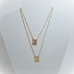 Fio Escapulário Banhado a Ouro 18K c/Sagrado Coração de Maria e Nossa Senhora do Carmo - Image 2