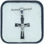 Fio c/Cruz Prata Inox lisa c/ Cristo - Image 2