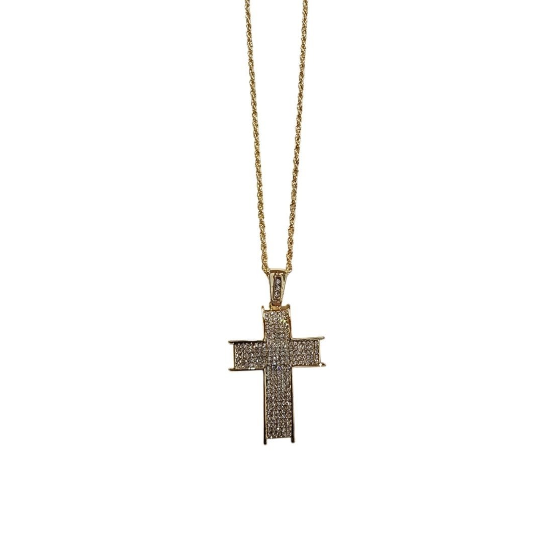 2486081464_FIOBF590D2.jpg Fio Grosso c/ Cruz Gigante Dourado c/ Strass - Image 1