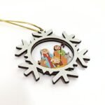 Adorno de Madeira Floco de Neve, Coleção Lello&Lilla-Presépio s/fundo - Image 2