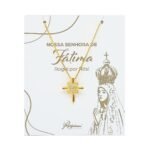 Fio Banhado a Ouro 18K c/Cruz e Coração c/Zircónias