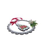 Moldura em MDF c/Nossa Senhora de Fátima, pintada à mão, 16cm - Image 2