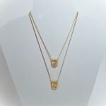 Fio Escapulário Banhado a Ouro 18K - Nossa Senhora do Carmo e Sagrado Coração De Jesus - Image 2