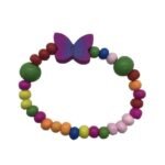 Pulseira Infantil de Madeira Colorida 6mm