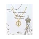 Fio Banhado a Ouro 18K em Coração c/Zircónias - Fátima