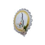 Moldura fechada em MDF c/Nossa Senhora de Fátima, pintada à mão, 16cm - Image 2