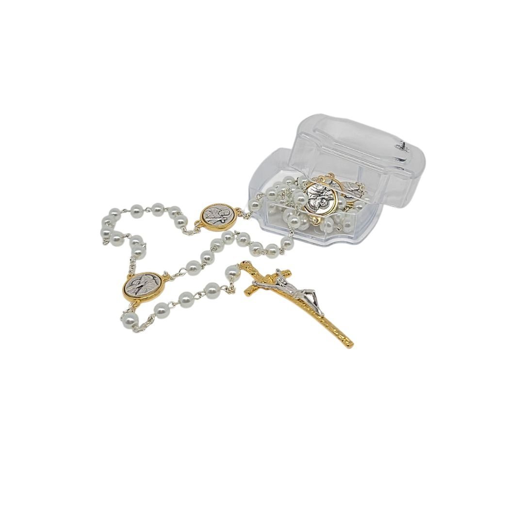 2642841993_T6003SA_____8_32_.jpg Terço de Pérola 6MM c/Medalhas Santo António/São Francisco - Image 1