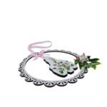 Moldura em MDF c/Nossa Senhora de Fátima, pintada à mão, 16cm - Image 2