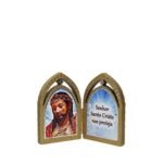 Moldura Livro Madeira Dourado, Santo Cristo, 7.50cm