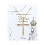 Fio Banhado a Ouro 18K c/zircónias - Cruz (4.50x3.50cm)