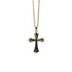 Fio semi Jóia Ouro c/ Cruz dois tons,3.5cm