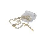 Terço de Pérola 6MM c/Medalhas São Bento