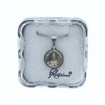 Fio com Medalha Redonda Inox com  Aparição