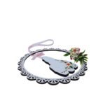 Moldura em MDF c/Nossa Senhora de Fátima, pintada à mão, 16cm - Image 2