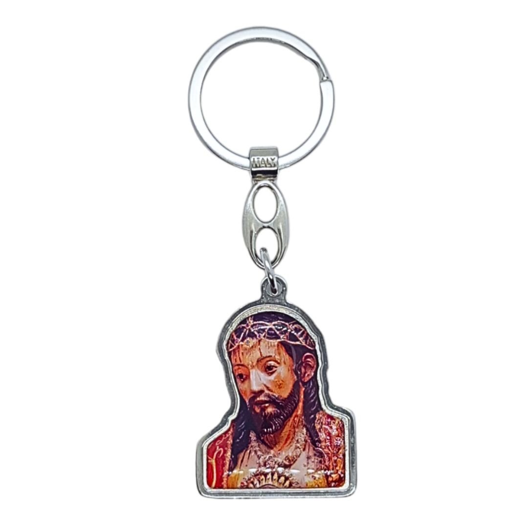 3266457945_Design_sem_nome_-_2024-04-16T124211_160.jpg Porta-Chaves em Metal com Resina de Senhor Santo Cristo dos Milagres - Image 1