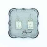 Fio Escapulário Retangular Prateado Aparição N.Sra Fátima