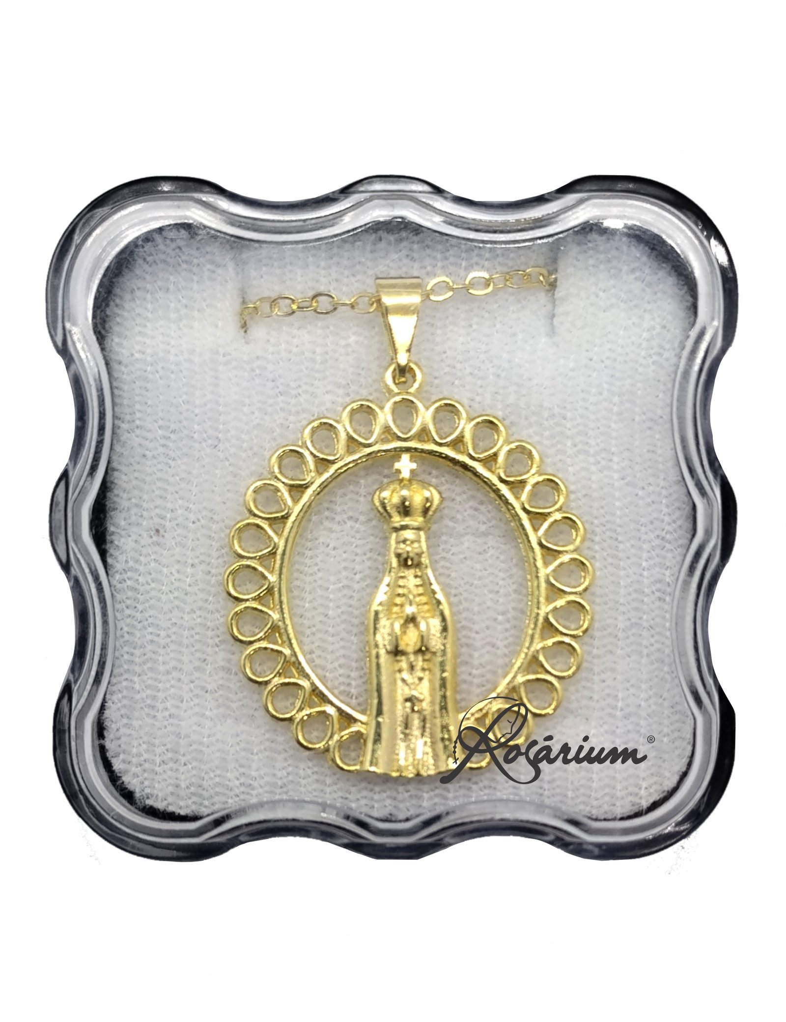 333699612_MF_1091.jpg Fio Medalha Nª Srª de Fátima Folheada a Ouro - Image 1