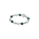 Pulseira de pedra malachite e howlite 8mm